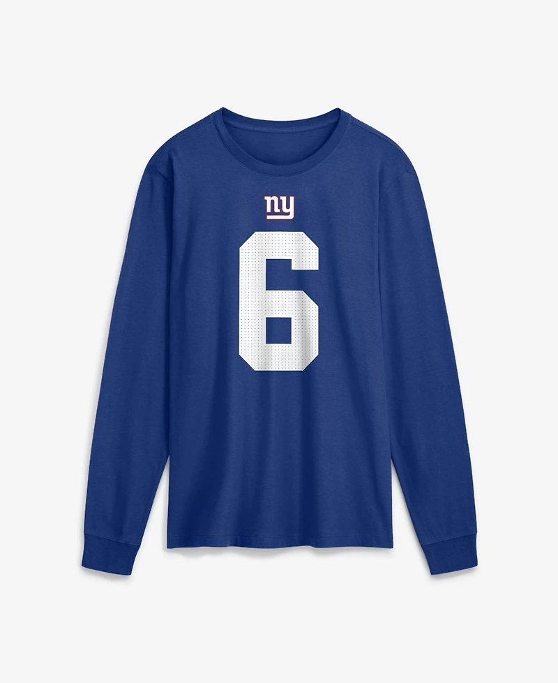 Nike Men's New York Giants Jaxson Dart Jersey-Like Long Sleeve T-Shirt