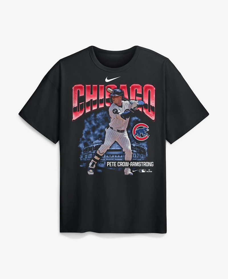 Nike Men's Chicago Cubs Pete Crow-Armstrong Oversized-Graphic Heavyweight Relaxed-Fit T-Shirt