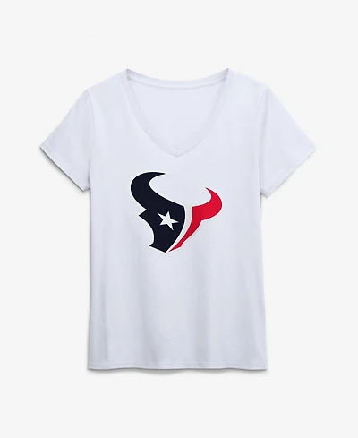Logo Athletic Women's Houston Texans V-Neck Short-Sleeve T-Shirt