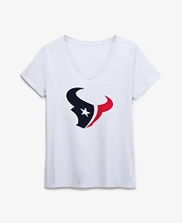 Logo Athletic Women's Houston Texans V-Neck Short-Sleeve T-Shirt