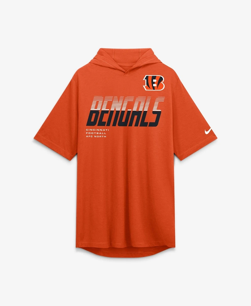 Nike Men's Cincinnati Bengals Short-Sleeve Tri-Blend Hooded Hoodie