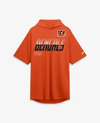 Nike Men's Cincinnati Bengals Short-Sleeve Tri-Blend Hooded Hoodie