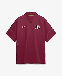 Nike Men's 2026 Sideline Florida State Seminoles Quarter-Zip Short-Sleeve Coaches Jacket