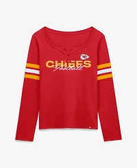 Fanatics Women's Kansas City Chiefs Team First Coverage Scheme Lace-up Long-Sleeve T-Shirt