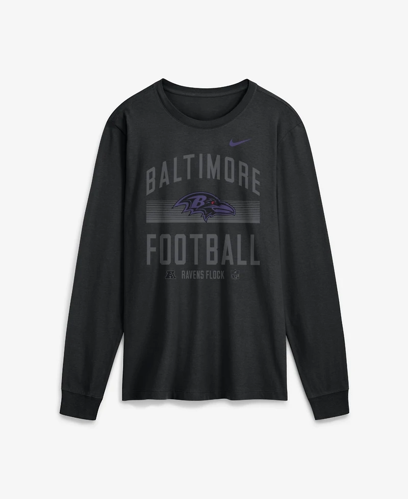 Nike Men's Baltimore Ravens Always Prepared Essential Long-Sleeve Graphic T-Shirt