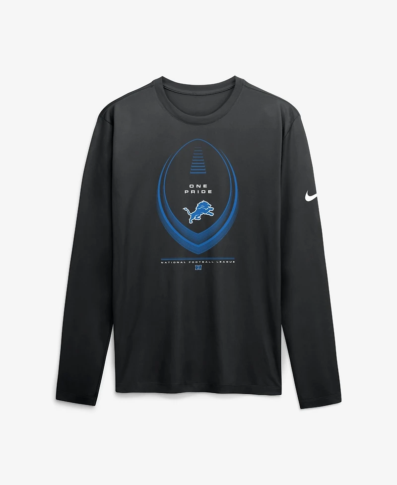 Nike Men's Detroit Lions Legend Icon Dri-fit Long-Sleeve T-Shirt