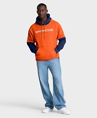 Fanatics Men's Denver Broncos Helmet Relaxed-Fit Fleece Pullover Hoodie
