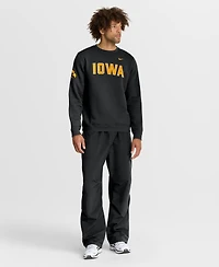 Nike Men's Iowa Hawkeyes Sideline Club Midweight Fleece Regular-Fit Long-Sleeve Sweatshirt