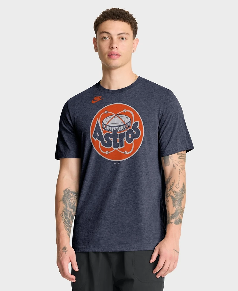 Nike Men's Houston Astros Cooperstown Logo Tri-Blend T-Shirt