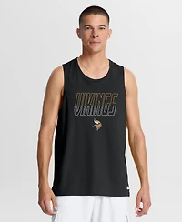 Nike Men's Minnesota Vikings Kickoff Miler Crew Neck Screen Print Graphics Tank Top