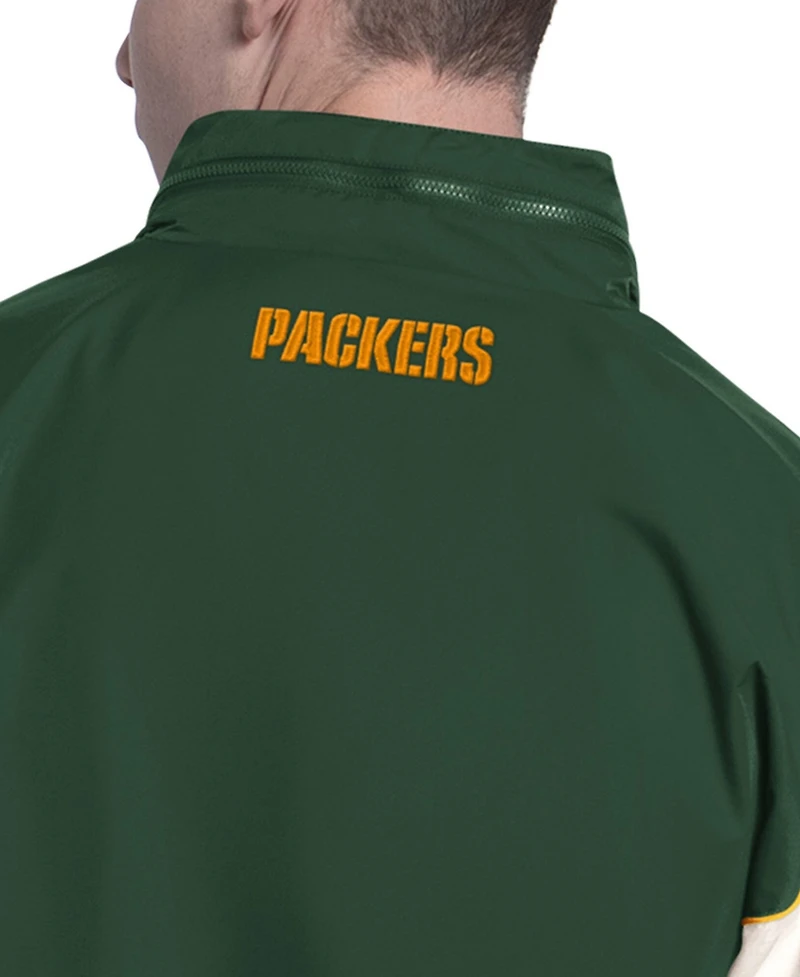 Starter Men's Green Bay Packers The Gust Water-Resistant Full-Zip Hooded Jacket