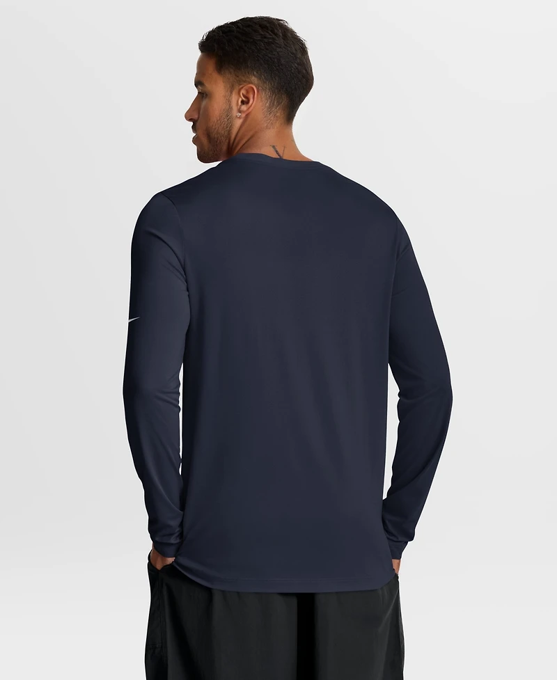 Nike Men's Houston Texans Legend Icon Screen-Print Graphics Long Sleeve T-Shirt