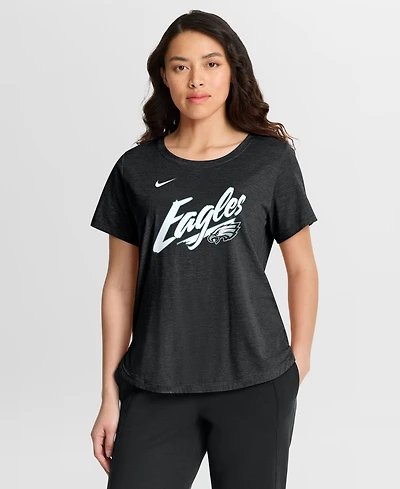 Nike Women's Philadelphia Eagles Primetime Tri-Blend Screen-Print Graphics T-Shirt
