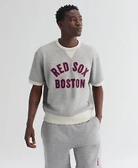 Fanatics Men's Boston Red Sox Iconic Relaxed-Fit Pre-Season Terry Short-Sleeve Sweatshirt