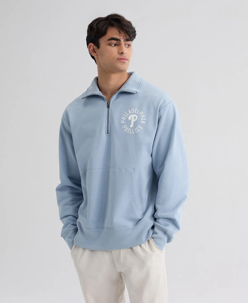 Fanatics Men's Philadelphia Phillies Iconic Sideline Terry Relaxed-Fit Quarter-Zip Sweatshirt