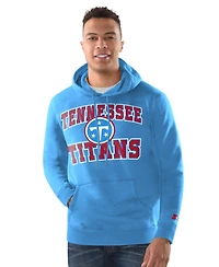 Starter Men's Tennessee Titans Fleece-Lined Graphic Hoodie and Cuffed Knit Hat, 2-Piece Set