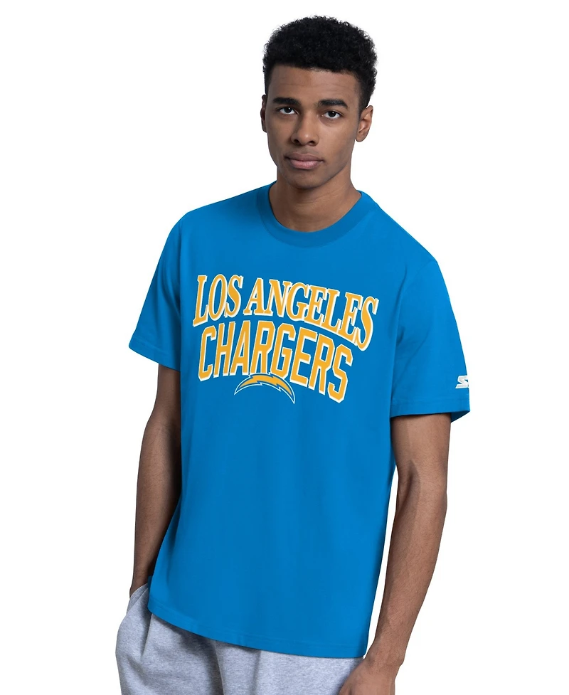 Starter Men's Powder Blue/Heather Gray Los Angeles Chargers Logo T-Shirt, 2-Piece Set