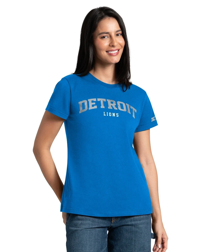Starter Women's 2-Piece Detroit Lions Screen Print Graphics T-Shirts Set