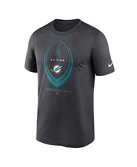 Nike Men's Miami Dolphins Legend Icon Crewneck Screen Print T-Shirt