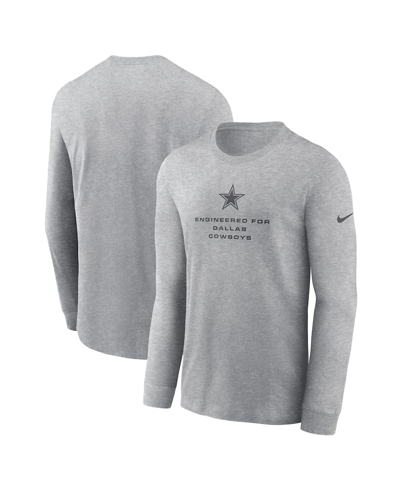 Nike Men's Dallas Cowboys Sideline Bold Arch Star Dri-fit Long-Sleeve T-Shirt
