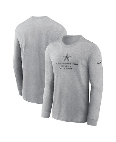 Nike Men's Dallas Cowboys Sideline Bold Arch Star Dri-fit Long-Sleeve T-Shirt