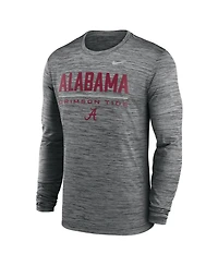 Nike Men's Sideline Velocity Long-Sleeve Crewneck Screen-Print Graphics T-Shirt