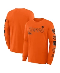Fanatics Men's Chicago Bears Checkdown Pass Long-Sleeve Crewneck Classic-Fit T-Shirt