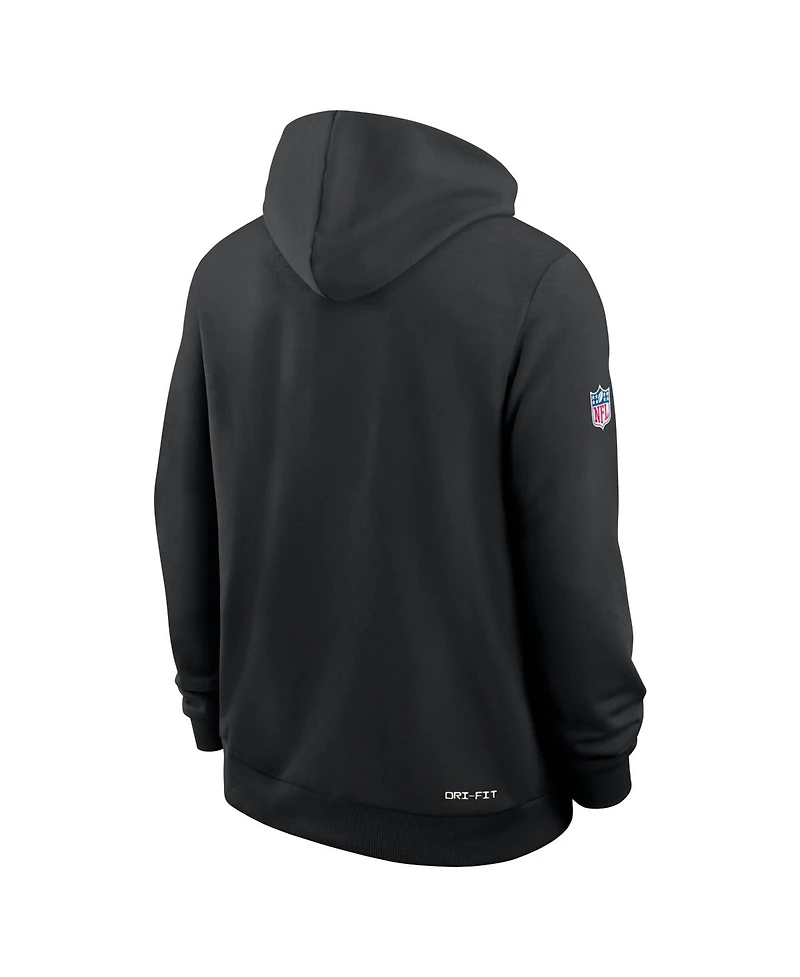 Nike Men's Los Angeles Rams Standard Issue Quarterback Scramble Full-Zip Loose-Fit Hoodie