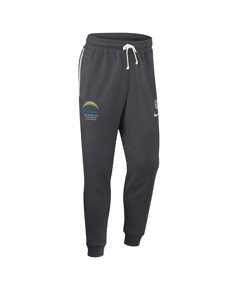 Nike Men's Los Angeles Chargers Sideline Standard Issue Dri-fit Tapered-Leg Fleece Pants