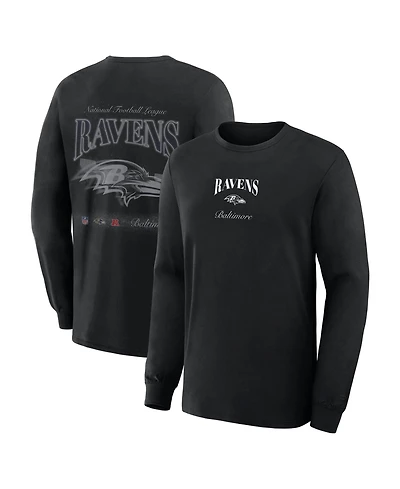 Fanatics Men's Baltimore Ravens Midnight Falls Long-Sleeve Crewneck T-Shirt