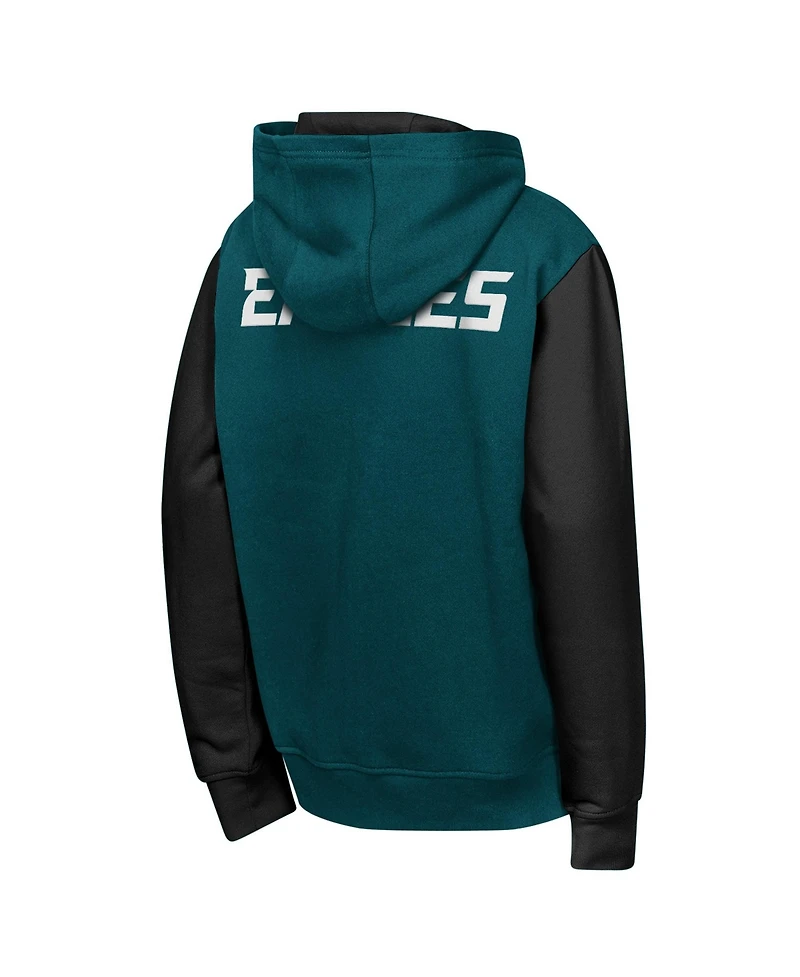 Outerstuff Boys' and Girls' Philadelphia Eagles Stadium Fleece Lining Full-Zip Hoodie