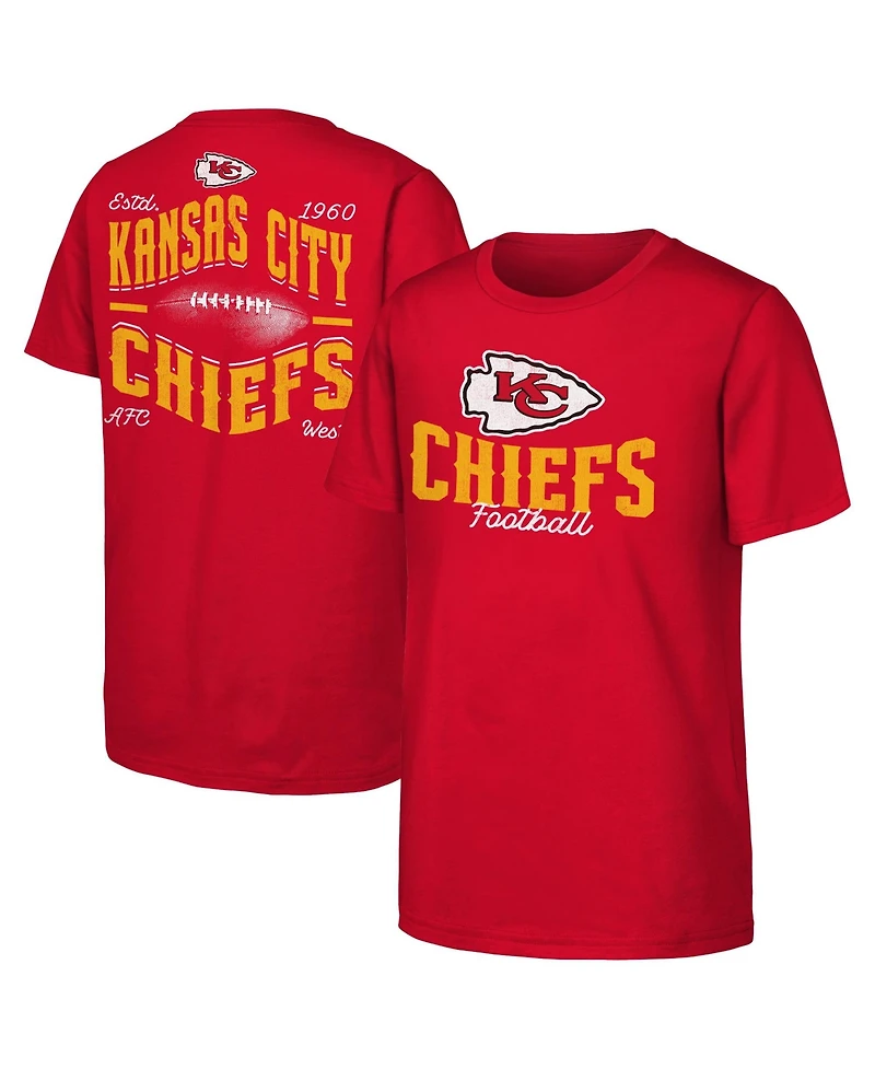 Outerstuff Boys' and Girls' Kansas City Chiefs Top Pick Screen Print Graphics T-Shirt