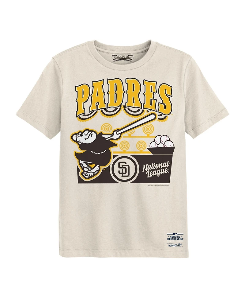 Mitchell & Ness Boys' and Girls' 2T-5T San Diego Padres Step Back Up Crewneck T-Shirt