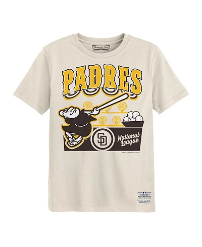 Mitchell & Ness Boys' and Girls' 2T-5T San Diego Padres Step Back Up Crewneck T-Shirt