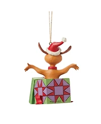 Jim Shore Dr. Seuss Max in Present Hanging Ornament