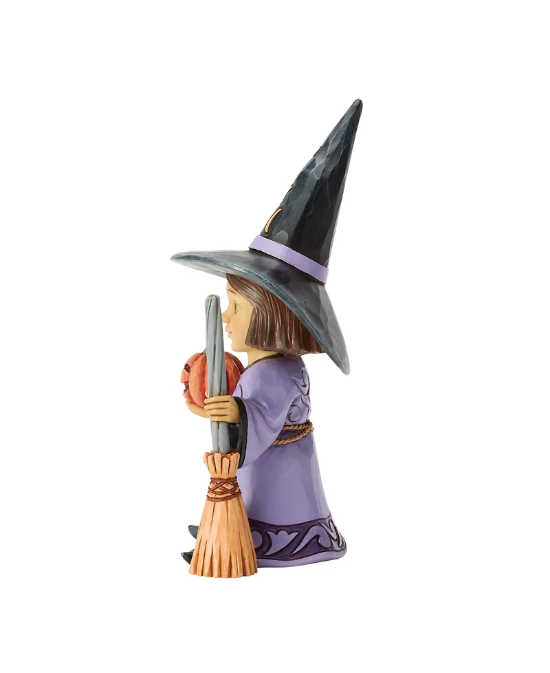 Jim Shore Halloween Witch with Broom Figurine