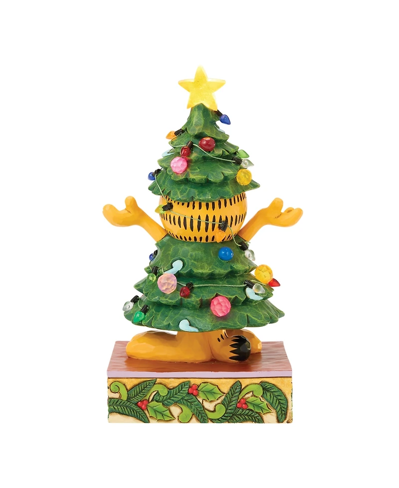 Jim Shore Garfield Dressed as Christmas Tree Figurine
