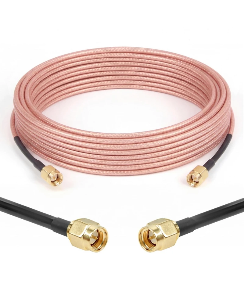 Lofree RG316 50 Ohm Sma Male to Sma Male Flexible Coaxial Antenna Extension Cable Compatible with Sma Female Adapters or Sma Devices