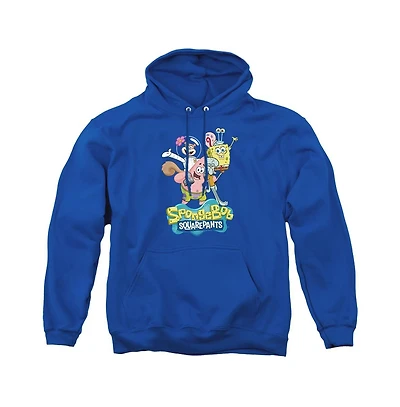 SpongeBob SquarePants Men's Group Shot Graphic Pullover Poly-Cotton Blend Hoodie