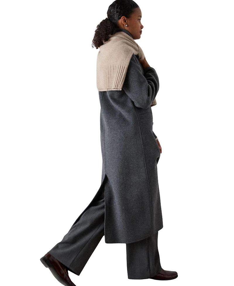 Whistles Women's Double-Breasted Relaxed Wool-Blend Coat