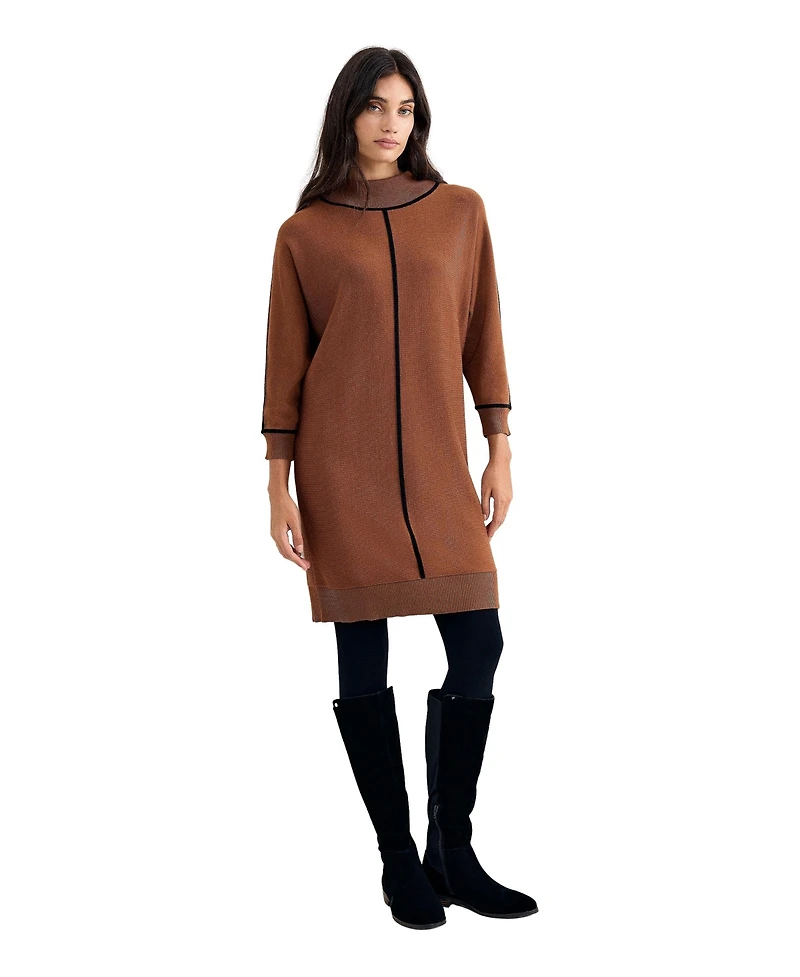 Phase Eight Women's Hallie Mock-Neck Long-Sleeve Sweater Dress