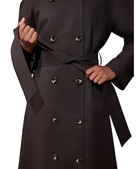 Whistles Women's Double-Breasted Funnel-Neck Trench Coat