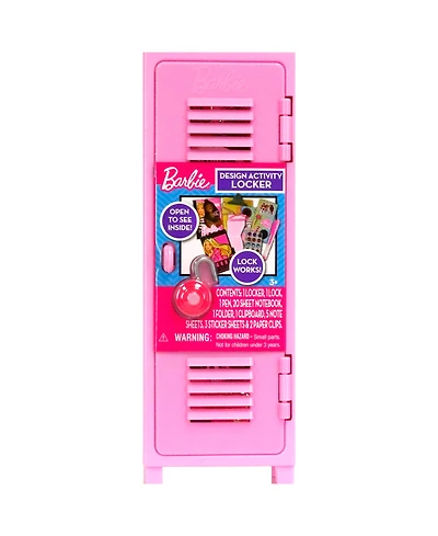 Barbie Design Activity Locker Working-Lock Playset, Ages 3+