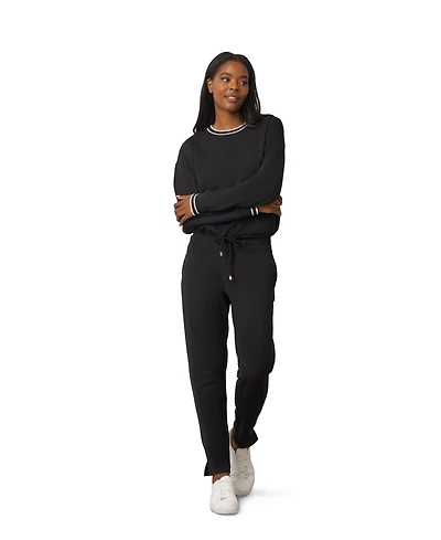 Cable & Gauge Women's Crewneck Long-Sleeve Pull-On Pullover and Pant Set