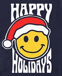 Fifth Sun Men's Happy Graphic Christmas T-Shirt