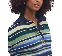 Free People Women's Trading Up Lightweight Stripe Polo Sweater