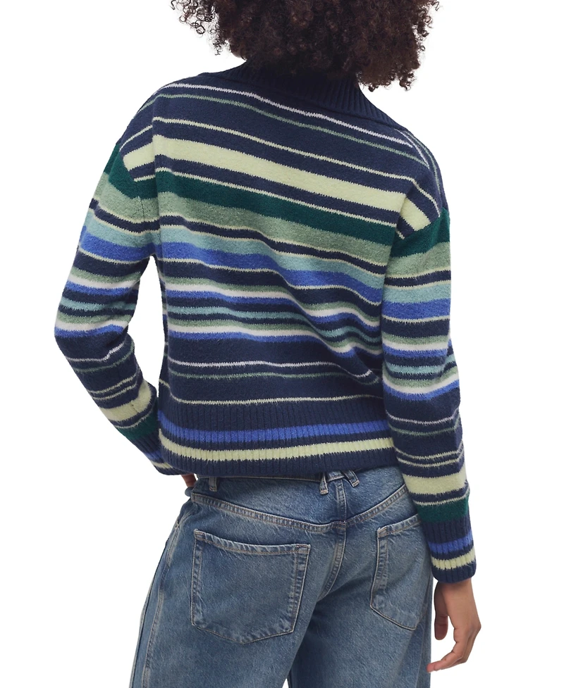 Free People Women's Trading Up Lightweight Stripe Polo Sweater
