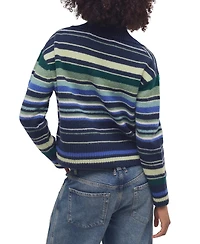 Free People Women's Trading Up Lightweight Stripe Polo Sweater