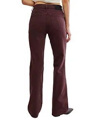 Free People Women's Double Knot High-Rise Straight-Leg Jeans