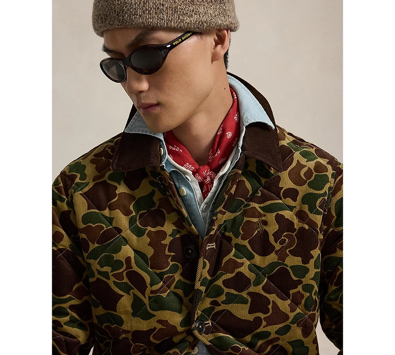 Polo Ralph Lauren Men's Camo-Print Quilted Corduroy Barn Coat